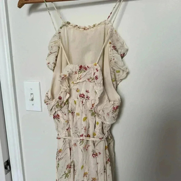 Zara White Dress with Floral Details Coquette Cottagecore - Picture 6 of 8